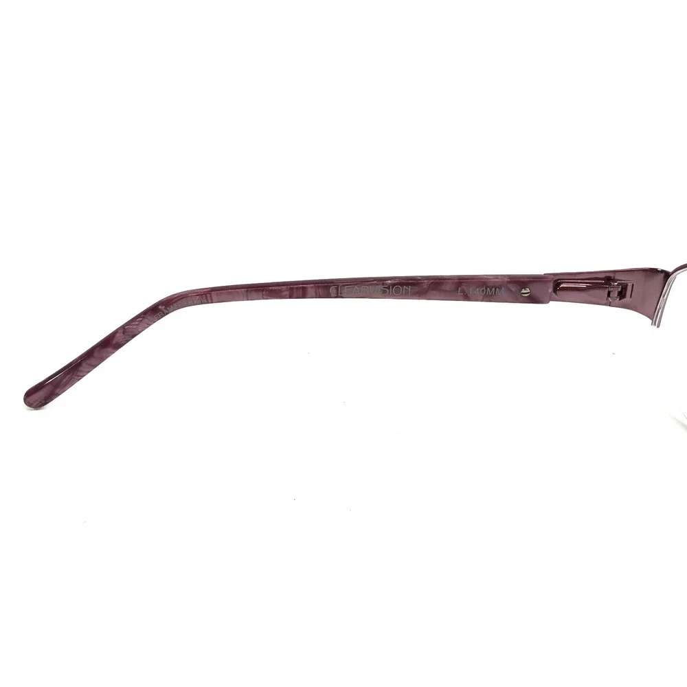 Clear Vision Eyeglasses Frames SOFIA ROSE Pink Purple Oval Half Rim 58-18-140